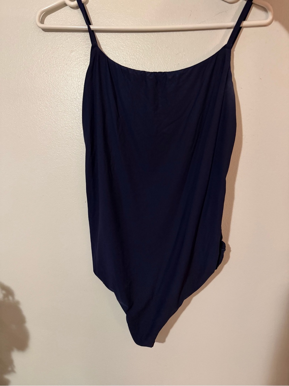 aerie Navy Scoop Neck Bodysuit with Spaghetti Straps